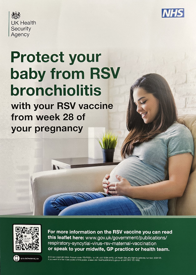 Protect your baby from RSV bronchiolitis with your RSV vaccine from week 28 of your pregnancy